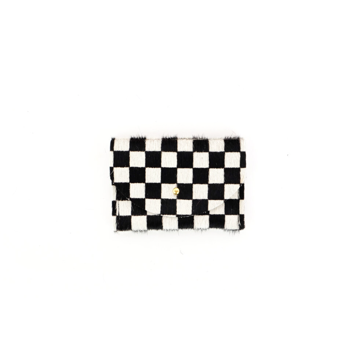 PRIMECUT: Checkered Leather Coin Pouch